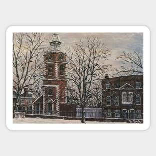 ST JOHNS  CHURCH WAPPING LONDON AT CHRISTMAS Sticker